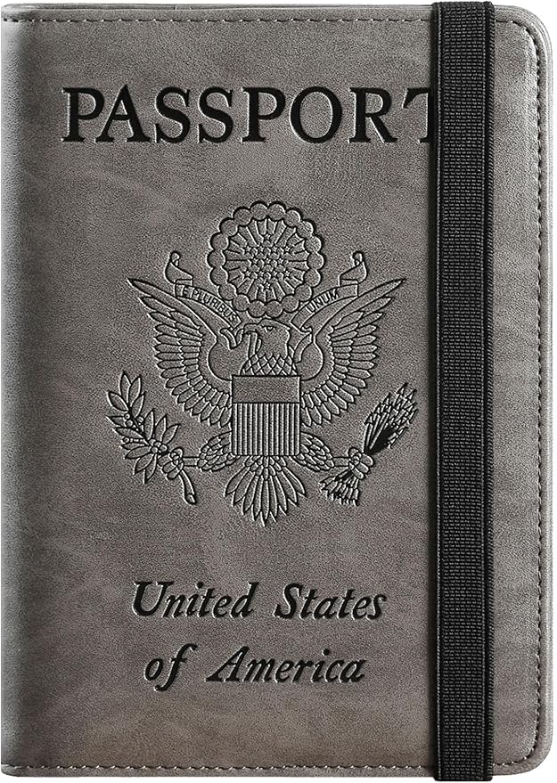 Passport Holder, Travel Essentials, Passport Cover, RFID Travel Wallet | Passport Wallet, Travel Accessories, RFID Blocking, Synthetic Leather Card Case, International Must Haves, For Women Men