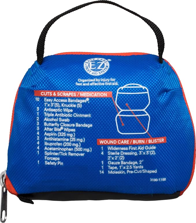 Adventure Medical Kits Mountain Series Medical Kit (Day Tripper Lite) - 59 Pieces, blue/orange, one size (0100-1000)