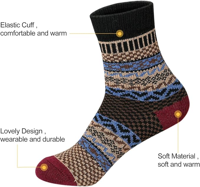 besky Warm Socks for Women Cozy Fuzzy Winter Socks