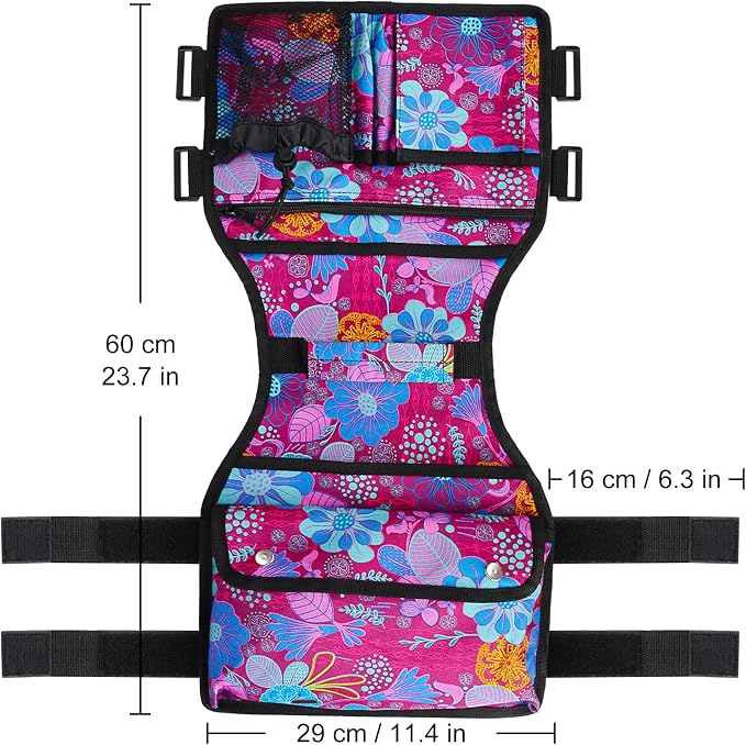 supregear Side Walker Bag, Walker Accessories Bag w/Cup Holder, Folding Walker Basket Waterproof Walker Organizer Caddy Pouch for Most Walker with Side Bar for Seniors, Elderly, Double Sided