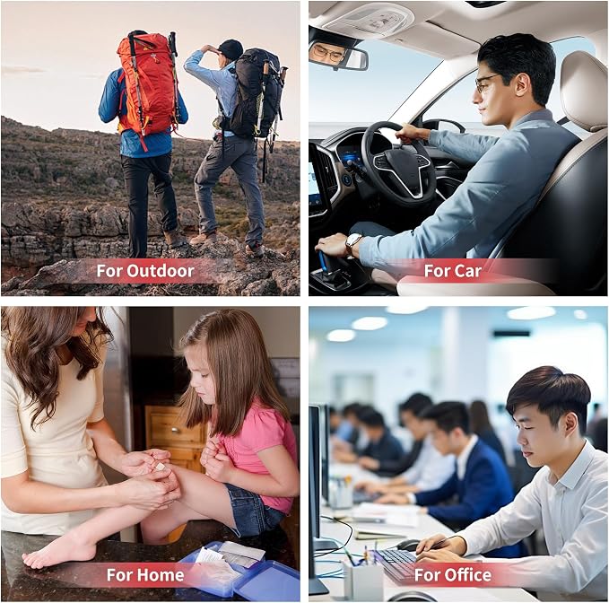 First Aid Kit-450 Piece Medical Kit with Essential Emergency Medical Supplies, Emergency First Aid Kit for Home, Car, Camping, Travel, Hiking, Truck, Sports & Outdoor