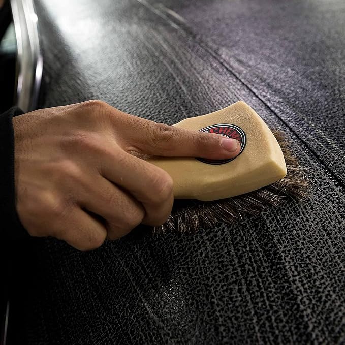 Chemical Guys Long Bristle Horse Hair Leather Cleaning Brush - Leather Brush to Gently Clean Car Interiors,Furniture,Sneakers,Boots,and More - Safe for Natural,Synthetic,Faux,and Pleather,(Pack of 12)