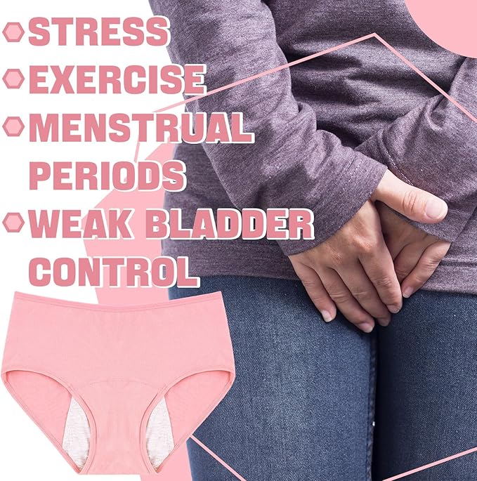 8 Pcs Leakproof Underwear for Women Leak Proof High Waisted Underwear over 60 for Incontinence Panties for Women