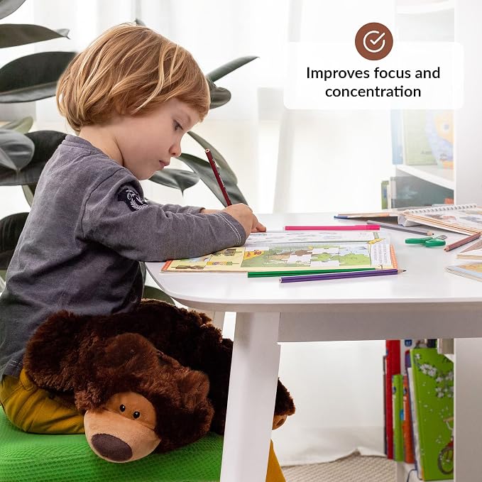 ODOXIA Weighted Lap Pad for Kids 5Lbs | Calming & Comforting | Teddy Bear Animal | Sensory Product | Blanket for Special Needs | Carrying Bag Included