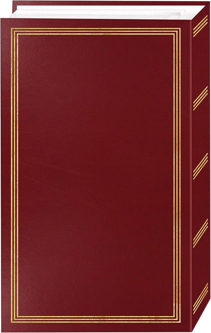 3-ring pocket BURGUNDY album for 504 photos - 4"X6",(Pack of 4)