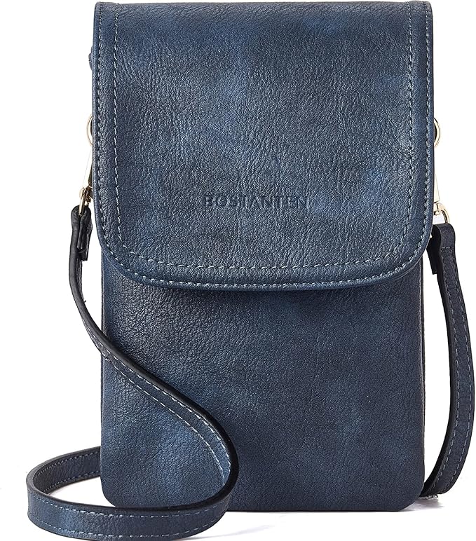 BOSTANTEN Small Crossbody Bag for Women Designer Cell Phone Purse | Vegan Leather, Multiple Pockets, Card Slots, Compact Size for Phone, Cards and Keys, Daily Travel Shopping Use