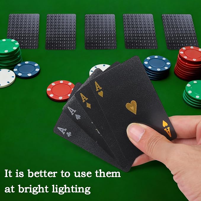 Diamond Waterproof Playing Cards, 2 Deck of Cards, Cool Premium Plastic Poker Cards for Game Night & Party Table Games