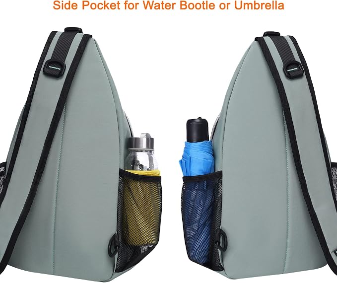 MOSISO Small Sling Bag for Men, Crossbody Shoulder Chest Daypack Bag | Sling Backpack for Casual Travel Hiking