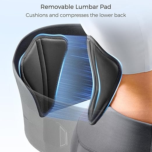 FREETOO Back Brace for Lower Back Pain Relief with Pulley System,Lumbar Support Belt for Men & Women with Lumbar Pad, Ergonomic Design and Soft Breathable 3D Knit Material,for Herniated Disc,Sciatica, Size S, Waist 26.77～33.4 inches