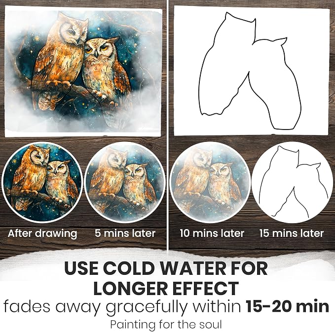 QUOKKA Water Painting Dementia Activities for Seniors – Alzheimer’s Products for Elderly – Reusable Water Doodle Set Songbird Serenity – Activity Kits for Dementia Patients – Crafts for Seniors