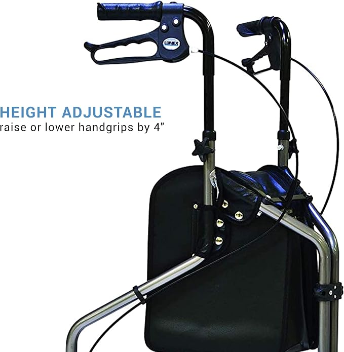 Lumex 3 Wheel Cruiser - Lightweight & Narrow Three Wheel Walkers for Seniors & Tight Spaces