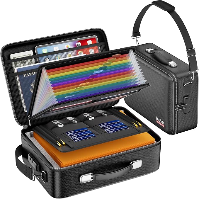 DocSafe Fireproof Document Box Set with Lock and Wheel