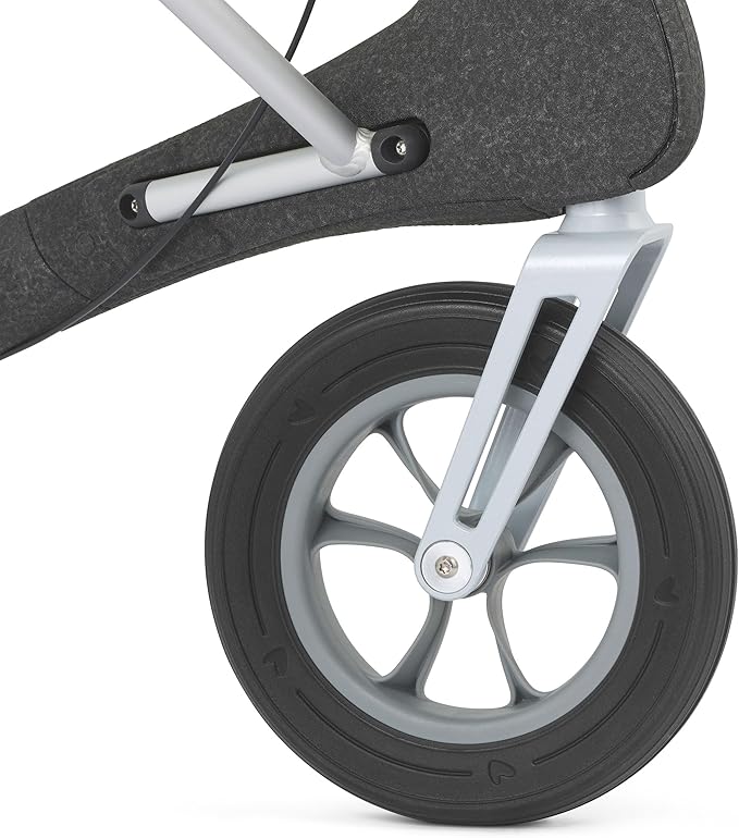 byACRE Nordic Pioneer - Versatile Lightweight Aluminium Rollator - Only 5.9 kg/for Indoor & Outdoor/Easy Folding with Integrated Seat (Granite Black)