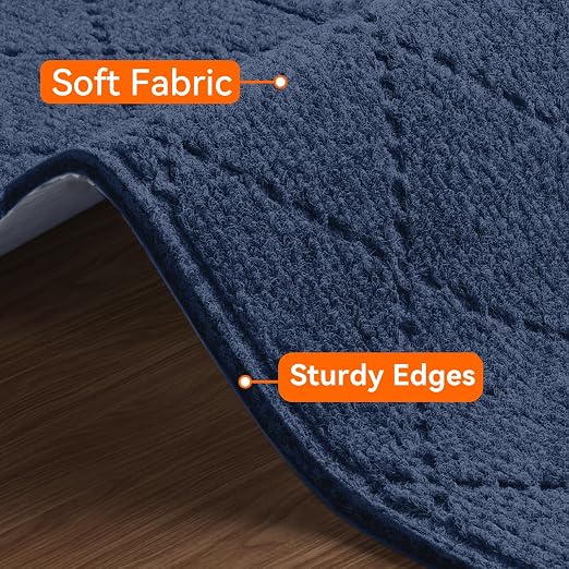 Stair Treads for Wooden Steps 18 PCS, Non Slip Stair Rugs Blue | 8x30in Self-adhesive Stair Runner Strips, Machine Washable, Indoor Carpet for Stairs, Stair Protection for Kids Pets Elderly