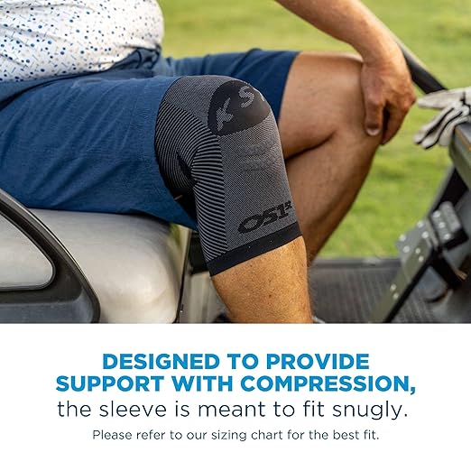 OrthoSleeve Knee Brace for ACL, MCL, Injury Recovery, Meniscus Tear, knee pain, aching knees, patellar tendonitis and arthritis (3XL, Black, Single)