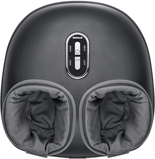 Nekteck Shiatsu Foot Massager with Heat, FSA Eligible Deep Kneading Therapy Air Compression, HSA Feet Massage Improve Blood Circulation Foot Wellness Soothing Pain Relief, Relax for Home Office Use