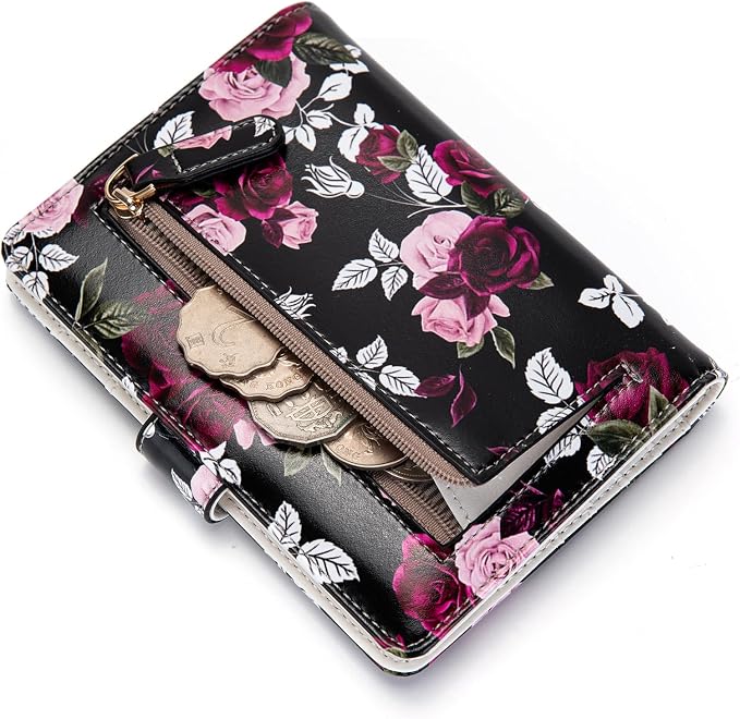 Passport Holder for Travel Essentials, RFID Blocking Passport Wallet Cover with Magnetic Closure, Passport Book Holders for Women and Men (Rose)