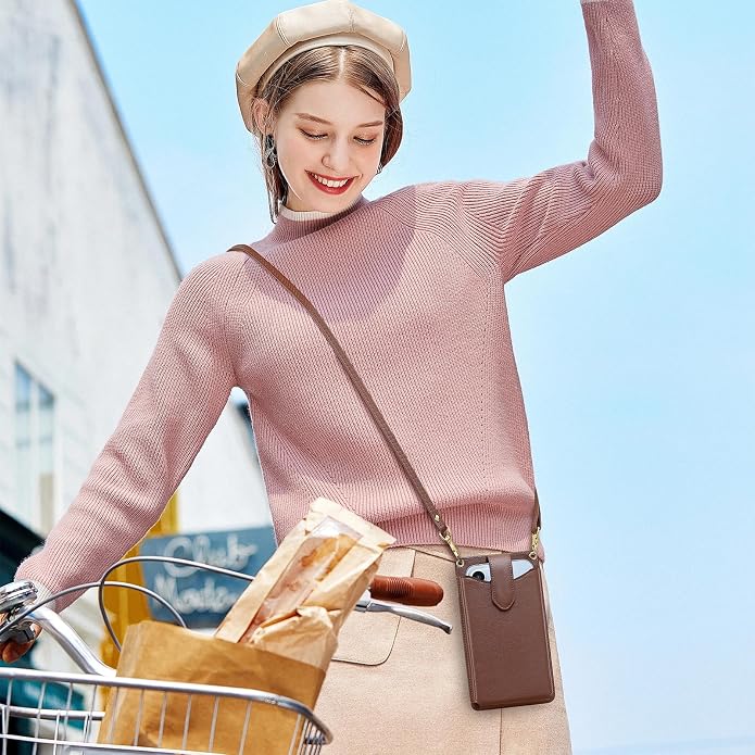 Peacocktion Small Crossbody Cell Phone Purse for Women, Lightweight Mini Small Crossbody Bags for Women with Card Slots
