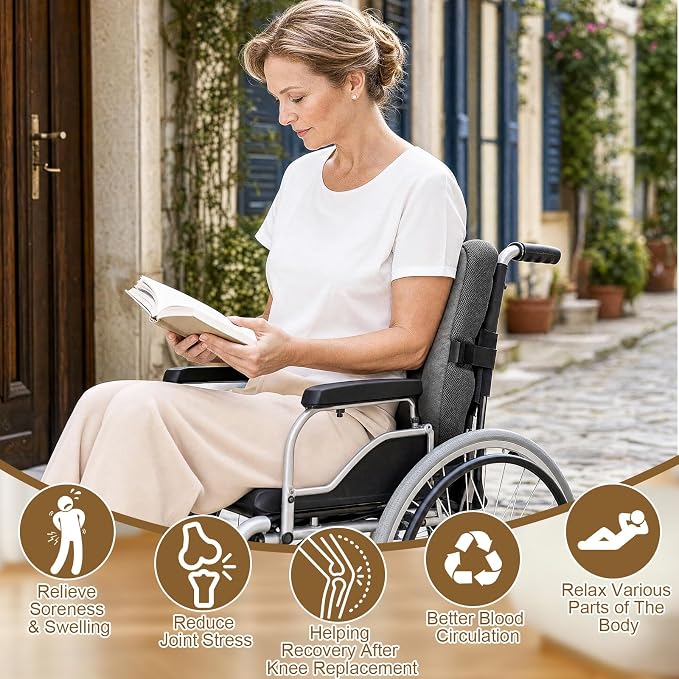 Lateral Support for Wheelchair Back Cushion Pressure Relief Side Support Pads Recliner Wheelchair Lumbar Pillow for Office Chair Back(Dark Gray)