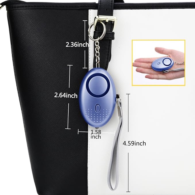 Personal Alarm for Women, 10 Packs 140DB Emergency Self-Defense Security Alarm Keychain with LED Light for Women Kids and Elders (Colorful)
