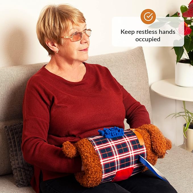 ODOXIA Fidget Muff and Blanket for Elderly | Fidget Blanket for Dementia | Dementia Products for Elderly | Gift and Activities for Seniors with Alzheimer’s | Sensory Toys
