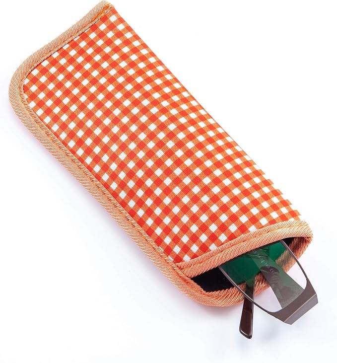 TRIUMPH VISION Reading Glasses Pouch Eyeglass Sleeve Soft Case Slim 3 Pack | Alternative to Bulky Case Lightweight，Neoprene Lined Padded Protect Optical lens Slip in, Cute Pattern Portable for Daily Use