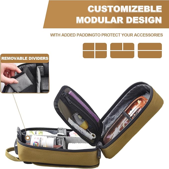 Storage Bag with Combination Lock Travel Medicine Lock Box Carbon Lined Tactical Molle Pouch Mini Money Organizer Container Case