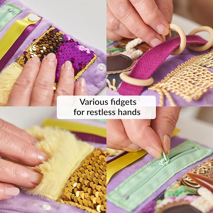 Fidget Wrist Cuff Sensory Toys | Fidget Toys for Dementia | Dementia Products for Elderly | Anxiety Sleeve | Gifts and Activities for Seniors with Alzheimer’s or Dementia