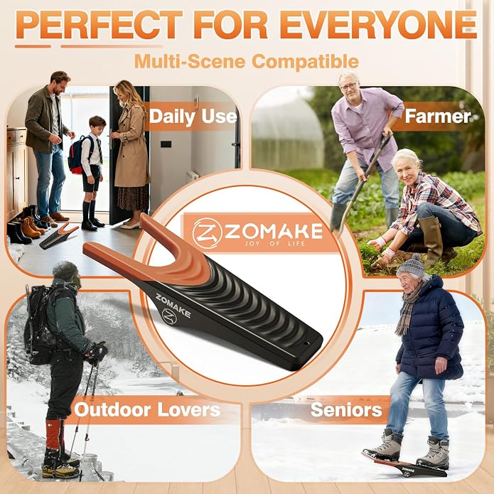 ZOMAKE Boot Jack, Boot Remover for Cowboy Boots | Boot Puller Take Off Helper Portable Bootjack Puller for Men Women, Durable Plastic, Shoe Protection, No Bend Over
