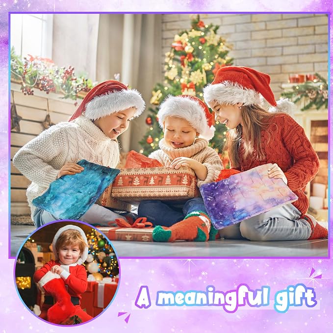 4 Pcs Marble Maze Mat Sensory Fidget Stress Relief Toys Calming Sensory Mat Anxiety Relief Fabric Toys for Teens School Home Reduce Stress(Starry Sky,8.66 x 6.3 in)