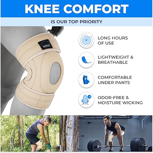 Modvel ELITE Knee Brace for Men & Women – Patella Gel Pads & Side Stabilizers for ACL, Meniscus Tear, Arthritis & Injury Recovery – Maximum Support for Running, Sports & Joint Pain Relief