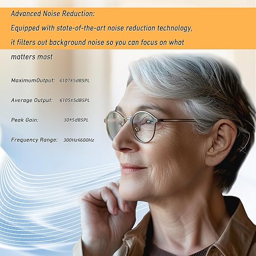 OTC Hearing Aids for Adults, Rechargeable Hearing aids Mini Digital Hearing Aid with US Chip Noise Reduction Memory Function Affordable Backup Solution