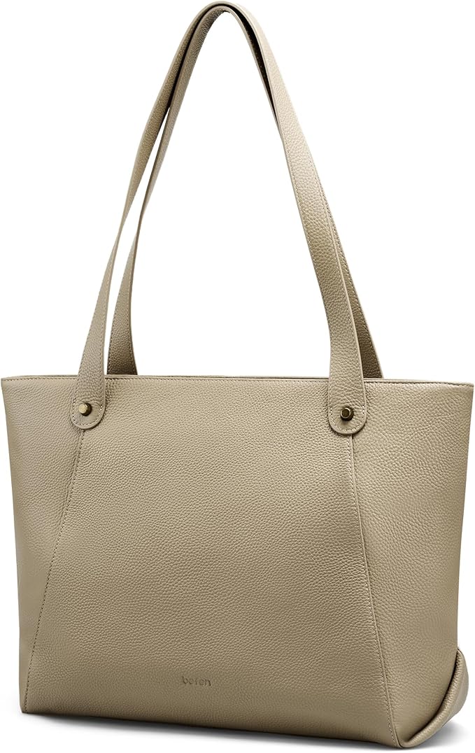 befen Genuine Leather Tote Bag for Women Work, Women's Leather Shoulder Bags Purses Satchel Handbags with Laptop Compartment