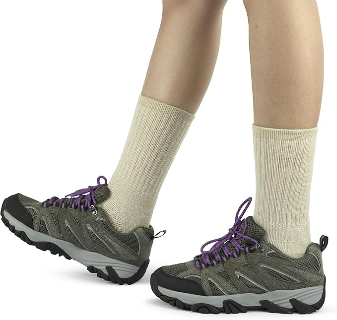 BomKinta Wool Hiking Socks Women - Merino Thick Warm Thermal Boot Socks - Winter Cozy Crew Sock Size 5-11
