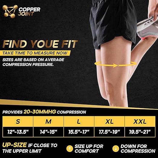 CopperJoint Pull On Knee Brace Women & Men Workout - Copper Infused Knee Sleeves for Men, Elastic Compression Knees Support Braces for Fitness, Volleyball, Basketball, Running, Sports [Small]