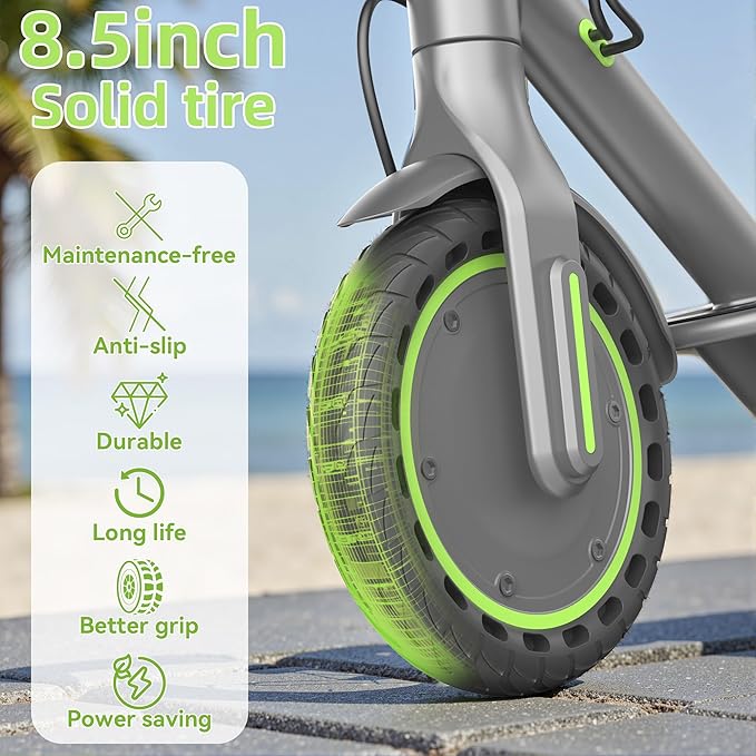Electric Scooter for Adults- 8.5"/10''/14'' Tires, Up to 19/22MPH by 350W/500W Motor, Max 12/21/23/27/62Miles Long-Range Foldable Commuting Adults Scooter with Double Braking System and App