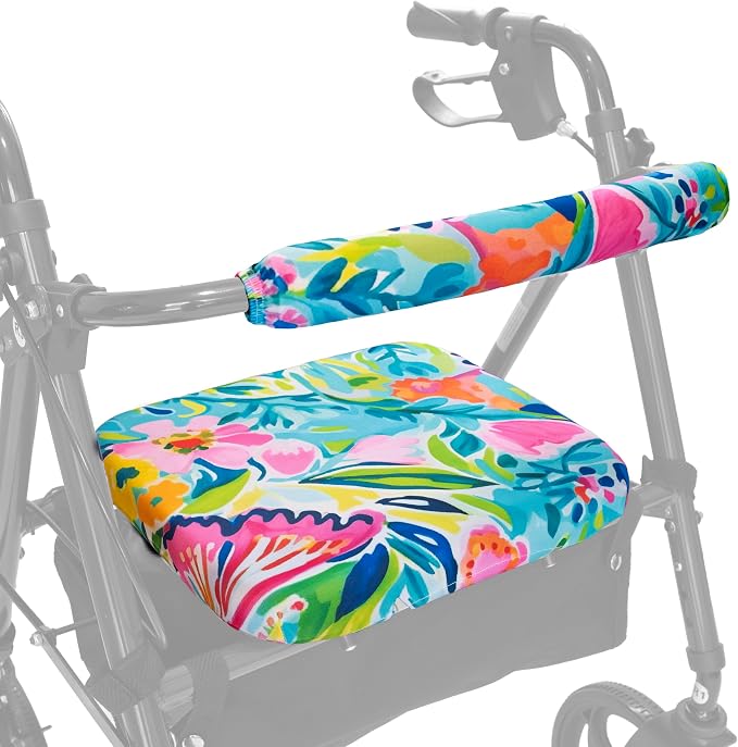 Top Glides Universal Rollator Walker Seat and Backrest Covers (Butterflies)