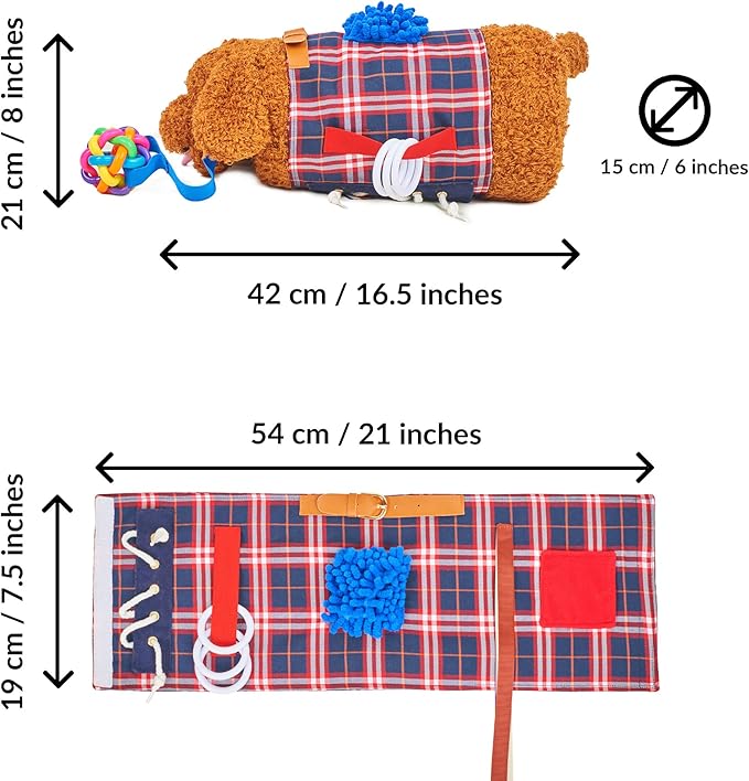 ODOXIA Fidget Muff and Blanket for Elderly | Fidget Blanket for Dementia | Dementia Products for Elderly | Gift and Activities for Seniors with Alzheimer’s | Sensory Toys