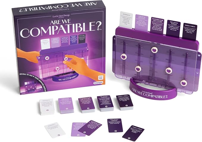 Are We Compatible? by Relatable, A Romantic Relationship Card Game and Couples Games for Adults - Perfect for Fun Date Night Ideas, Gifts for Girlfriend, or Wedding Gifts for Newlyweds