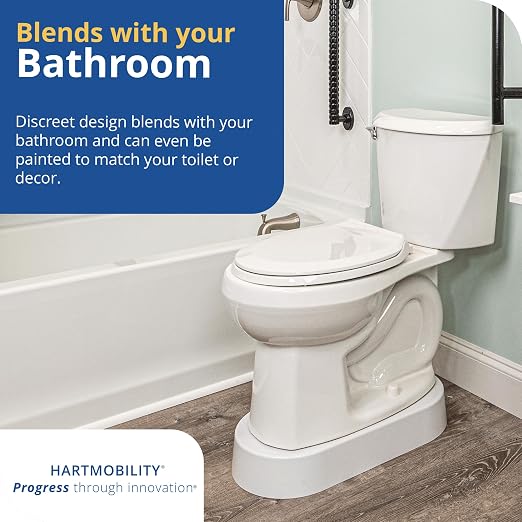 Toilet Base Riser 500 lb Capacity 3.5" High Raised Toilet Seat - Toilet Base Plate, Elevated Toilet Seat, Toilet Seat Risers for Seniors, Handicapped Toilet Seat Riser Fits Standard Toilets