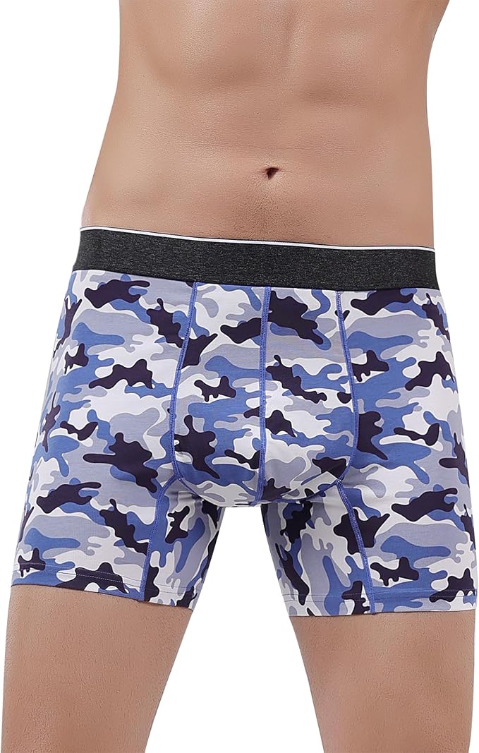AIRCUTE Washable Urinary Incontinence Soft Underwear for Men Dry Performance Boxer Briefs for Bladder Leaks, 1 Pack (Medium, Gray-Camouflage)