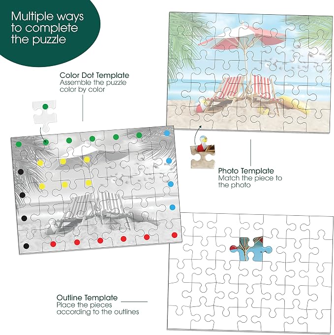 Keeping Busy Beachfront Dementia Puzzles Activities for Seniors | Alzheimer Products for Elderly Patients | Fun Memory Game Toy & Cognitive Brain for Senior Citizens w/Memory Loss or Alzheimers 35 PC