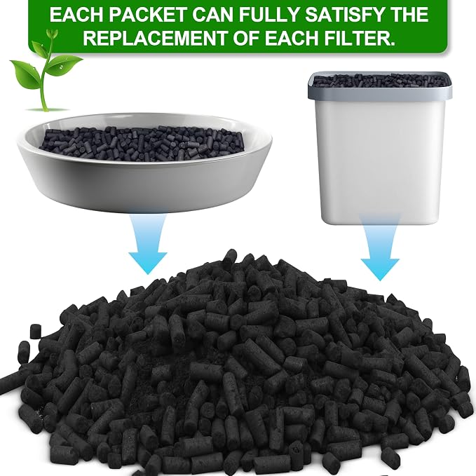 Charcoal Refills for Lomi Kitchen Composter 1 Pounds | Activated Charcoal Odor Absorber Filter Refill Compatible with Lomi Composter
