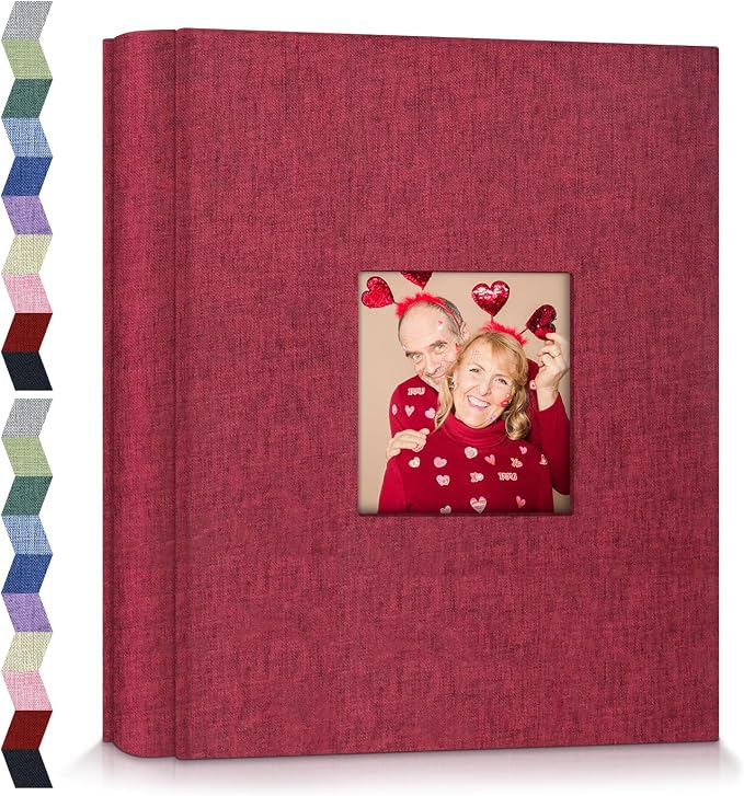 Popotop Photo Album 4x6-600 Photos Photo Books with 600 Horizontal and Vertical Pockets,Linen Cover Albums for Family Wedding Anniversary Baby Vacation Pictures