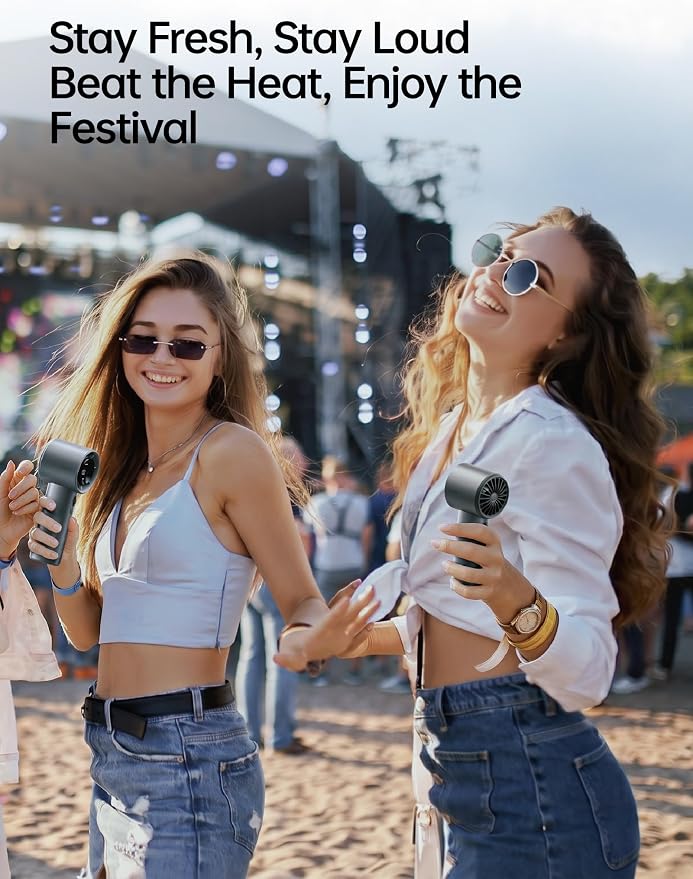 JISULIFE Handheld Fan Pro1S - Next-Gen Airflow: Up to 40H Runtime | Metal Body-Enduring Quality, 1-100 Speed Scroll Wheel, 5000mAh-Portable Fan for Travel, Gifts for Women Men(Starry Grey)