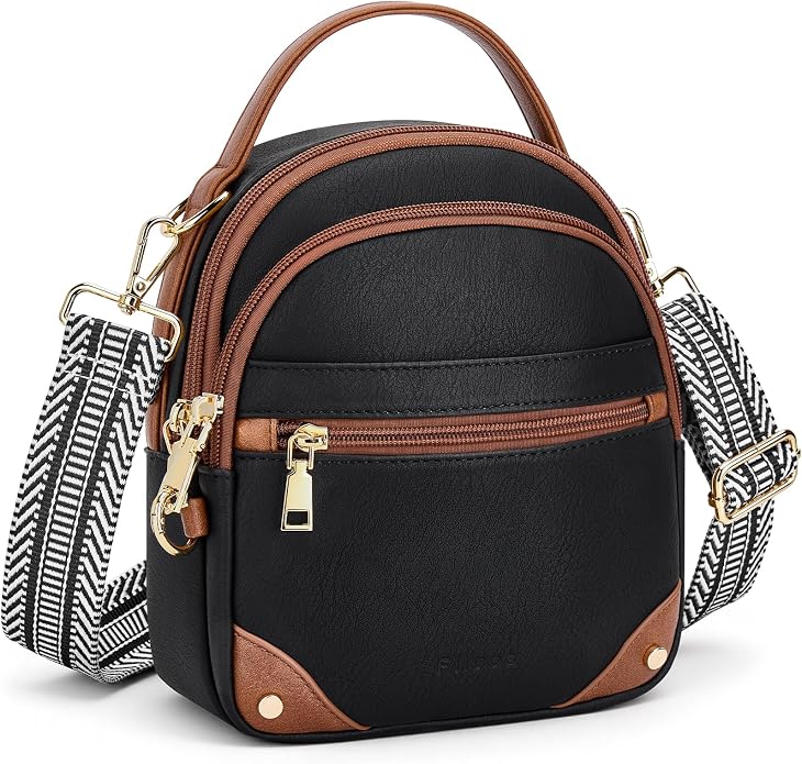 Anti Theft Crossbody Bag for Women RFID Small Purse Travel | Secure Crossbody Phone Purse with Handle, 5 RFID Slots, 7-Pocket Fits 7.9" Tablet, Adjustable Strap, Hands-Free Everyday