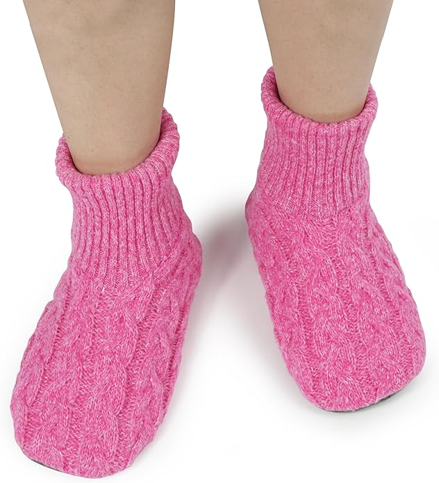 BenSorts Fuzzy Slipper Socks for Women Non Slip House Socks with Grips Gifts
