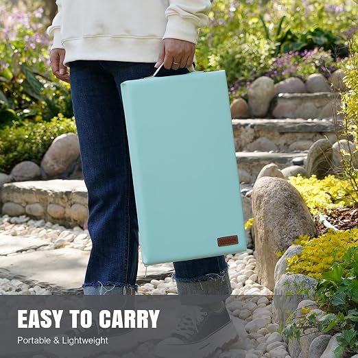 HappyPicnic Waterproof Garden Kneeling Pad, 2in Thick, Green, 1 Pack | Soft High-density Foam knee support, with Handle, Easy to Clean, Non-slip, for Gardening, Yoga, Prayer, Housework, Exercise