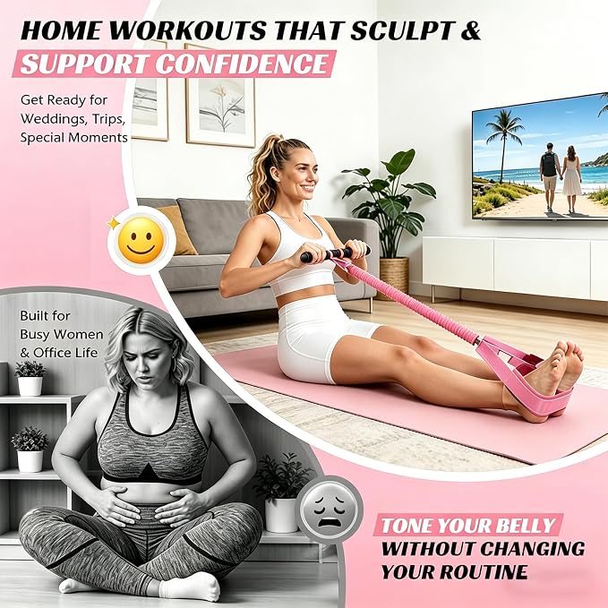 Upgraded Pedal Resistance Band with Handle, Thickened Latex Tubes and Soft Foam Fabric Foot Pedal, Abdomen, Waist,Core/ABS, Arm, Leg,Arms Equipment Gift for Women,Physical Therapy