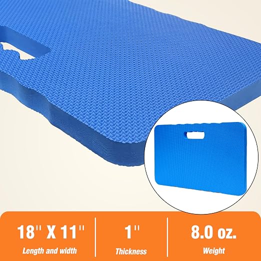 Gardzen 3-Pack Garden Kneeling Pad | EVA Foam Kneeler Pad for Gardening, Baby Bath, Yoga, Pilates, Exercise, 18" x 11" x 1", Blue